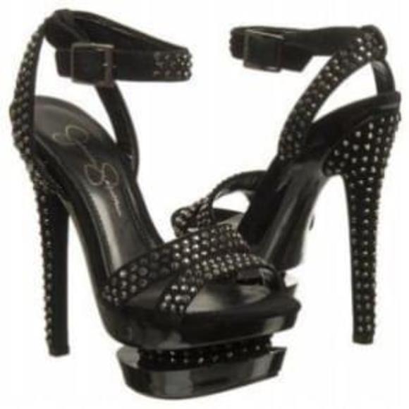 Celin Leather Embellished Whimsygoth Jewel platform sandals heels rave punk